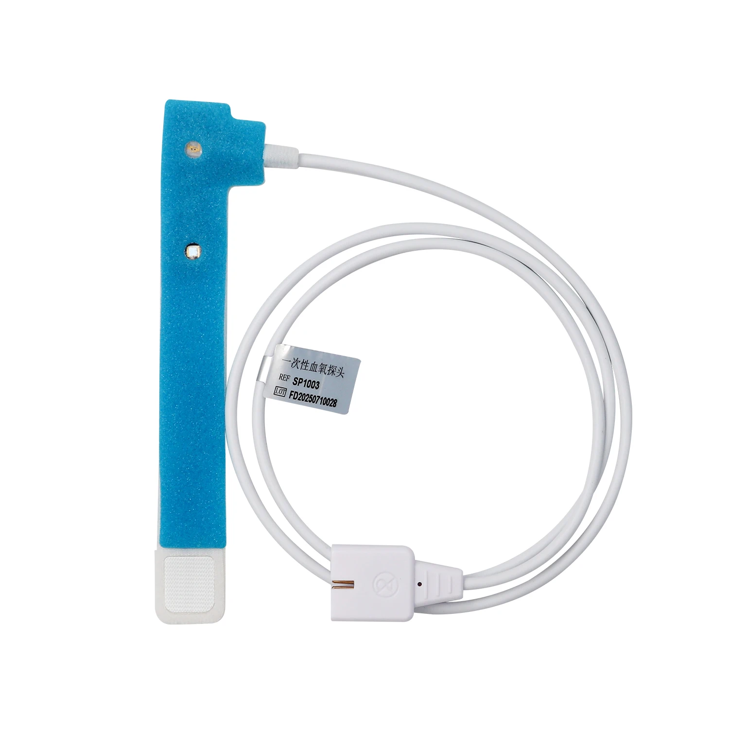 Sensor de Oxímetro de Pulso Desechable de Alta Calidad con 9 Agujas Encriptadas, con Esponja Azul o Sin Esponja Azul