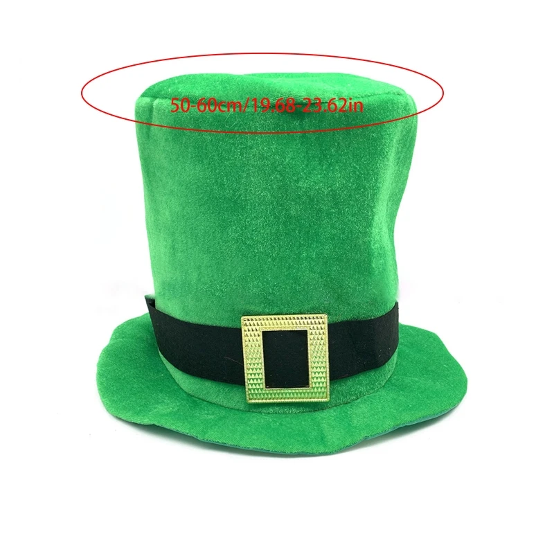 Cappello da stufa Unisex cappello a cilindro in sciamano irlandese cappello Leprechaun cappello verde irlandese per Accessori Costume Patrick Day