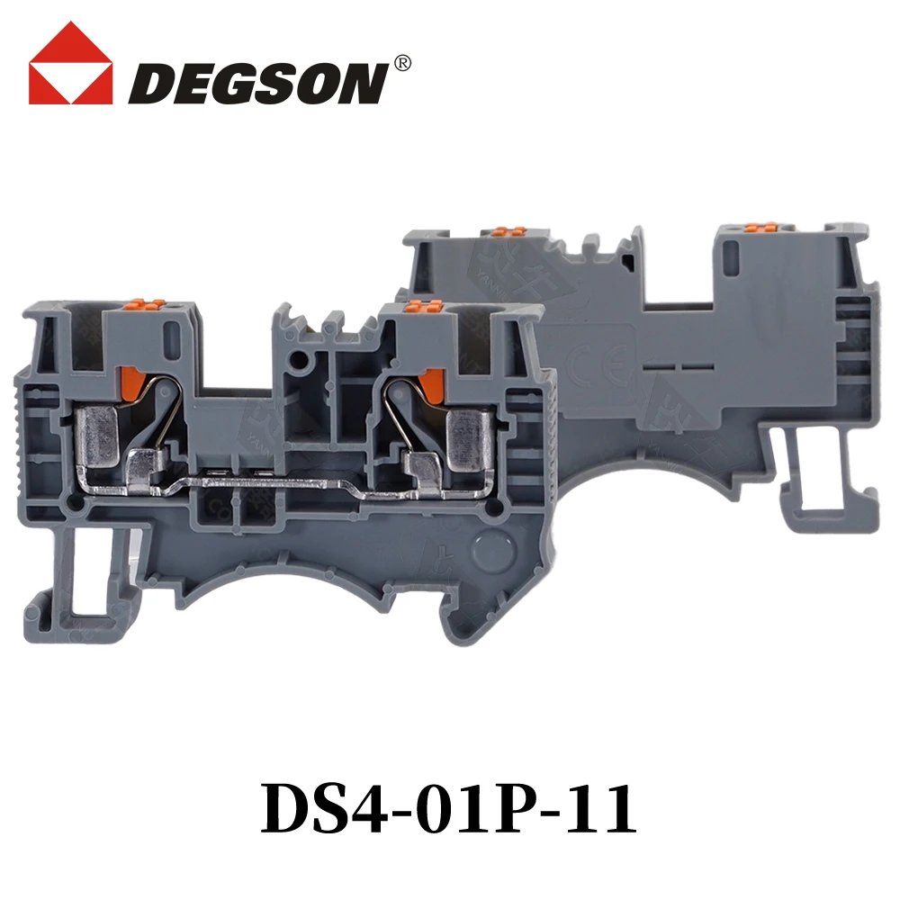

10 шт. DEGSON DS4-01P-11-00ZH DS4-PE-PE D-D-DS4 Клеммные колодки на DIN-рейку Разъем DS4 01P Phoenix Contact RoHS 32A 1000 В
