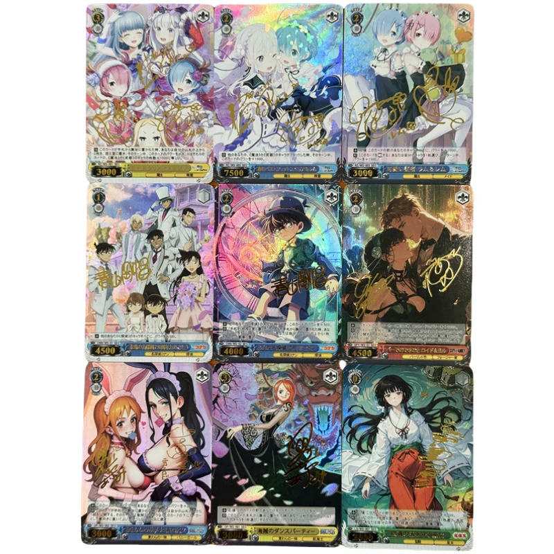 ACG WS Cards Rem Ram Yor Forger Nami Nico Robin Kikyo Rachel Moore Anime Game Characters Collection Color Flash Cards ﻿DIY Toys