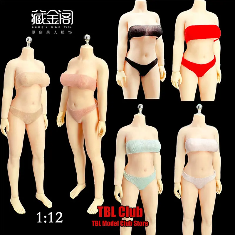 In Stock CJG-1221 1/12 Scale Female Soldier Elastic Strapless Solid Color Tube Top Underwear For 6inch TBL JO Action Figure Doll