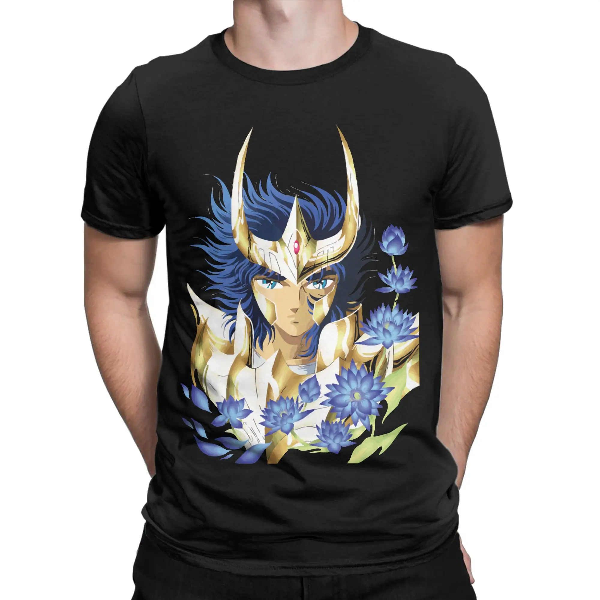 Knights of The Zodiac Men Women T Shirt Anime Vintage Tee Shirt Short Sleeve Crew Neck T-Shirt Cotton Summer Clothing