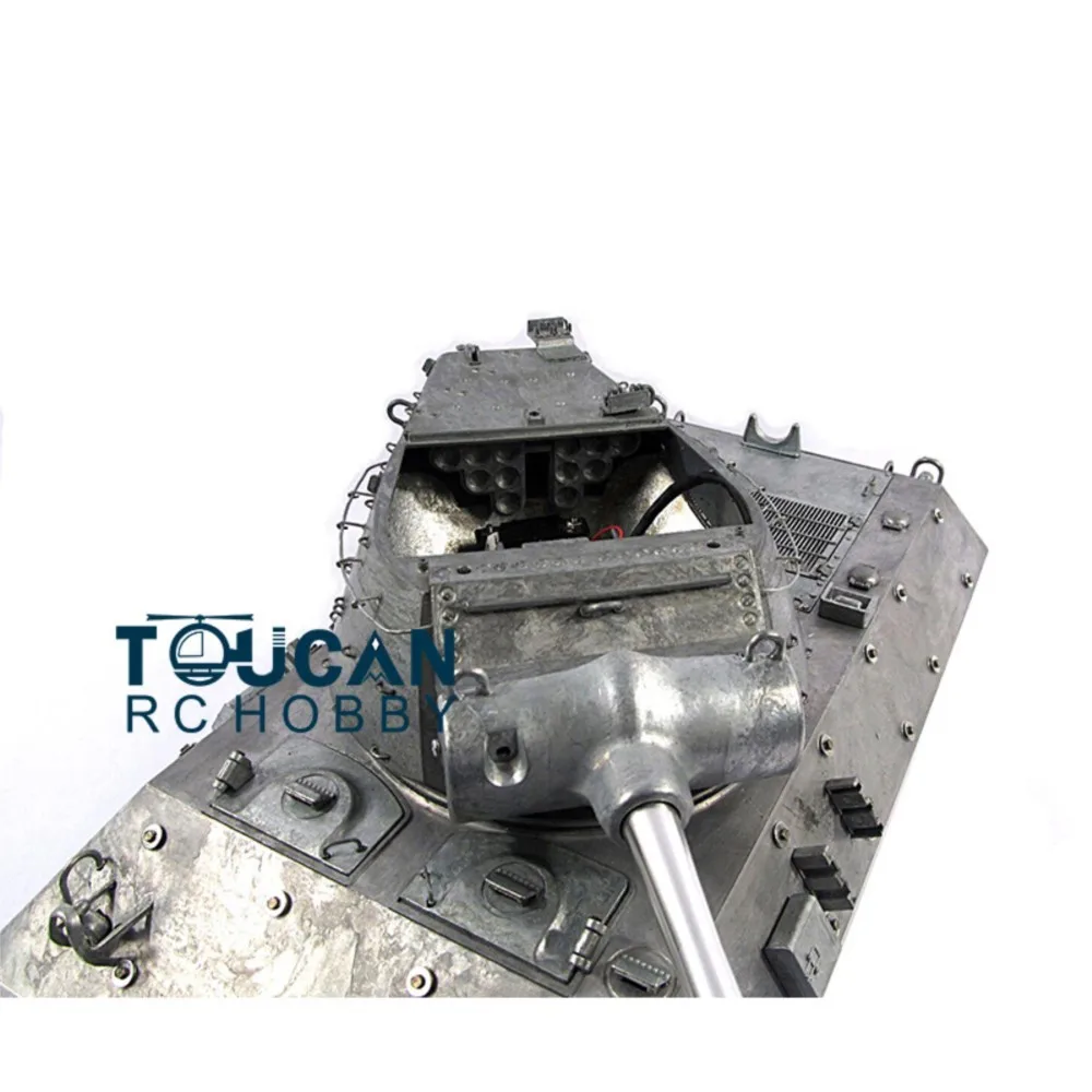 Czołg RC Mato w skali 1/16, metalowy, kolor M36 Destroyer, RTR, z efektem wstrząsania działa na podczerwień, 1236 360 °   Obrotowy samochód zdalnie sterowany TH00679-SMT7