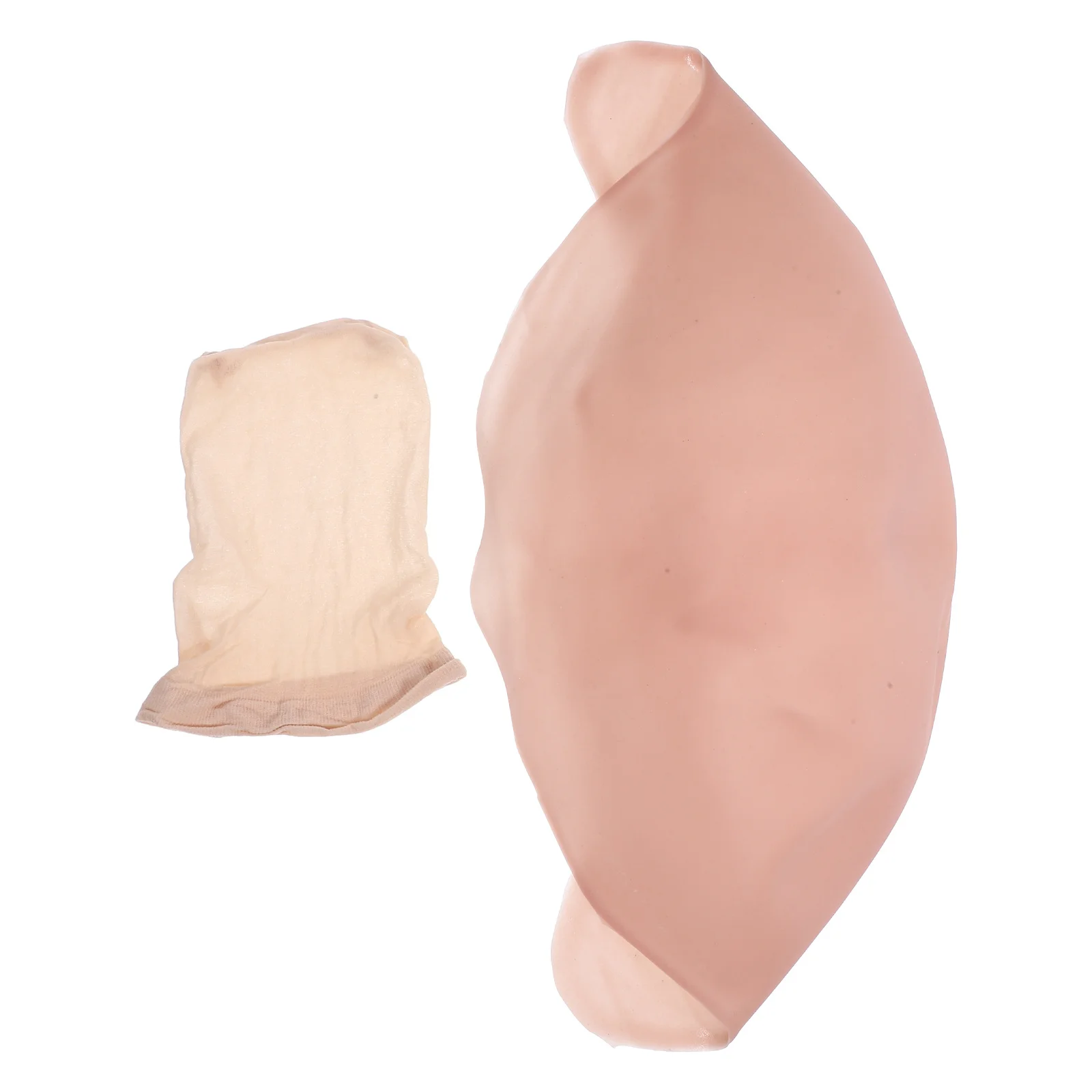 1 مجموعة غطاء سيليكون للبالغين غطاء رأس تأثيري قبعات ماكياج الراهب الطرف الديكور اكسسوارات أصلع كاب ل تأثيري