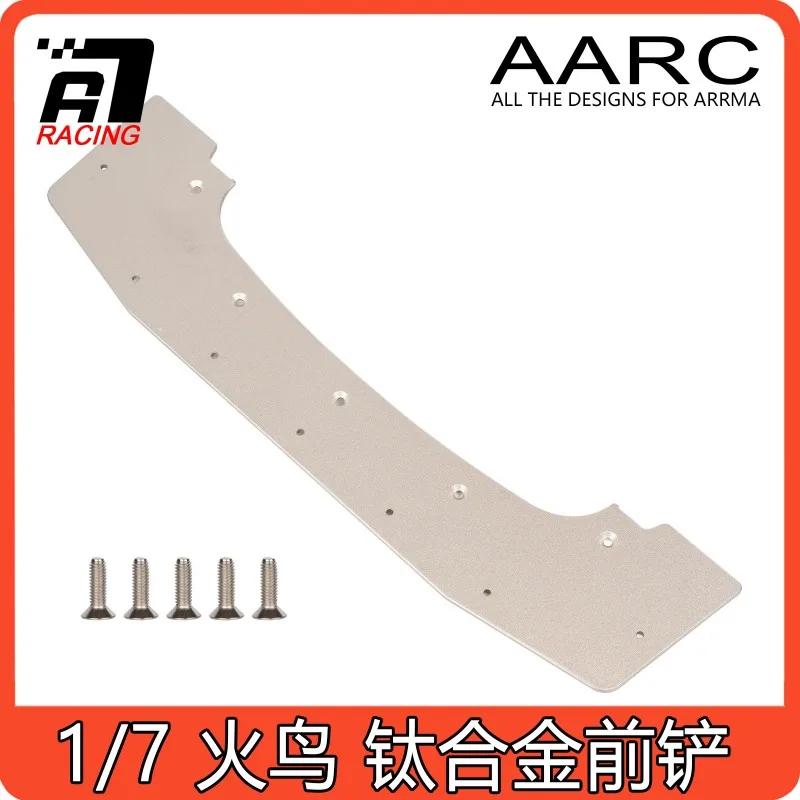 For ARRMA Felony Infraction Limitless F1 1/7 RC Titanium Alloy Front Splitter, Upgraded Ti Front Lip Diffuser for Speed Run Car
