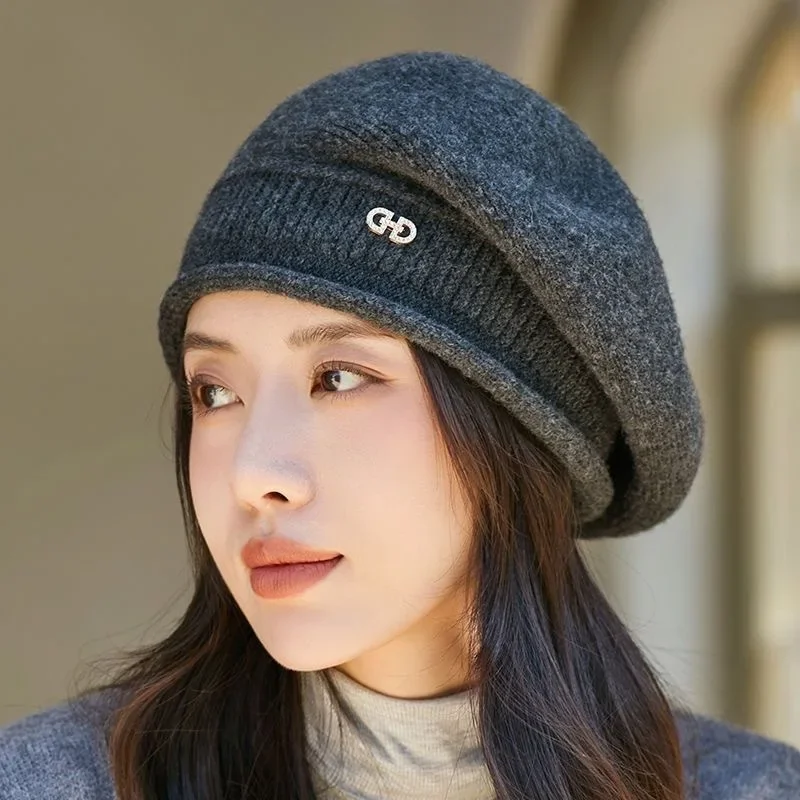 Autumn and winter wool beret, warm and casual, versatile, elegant and fashionable. Pumpkin hat, painter's newsboy hat