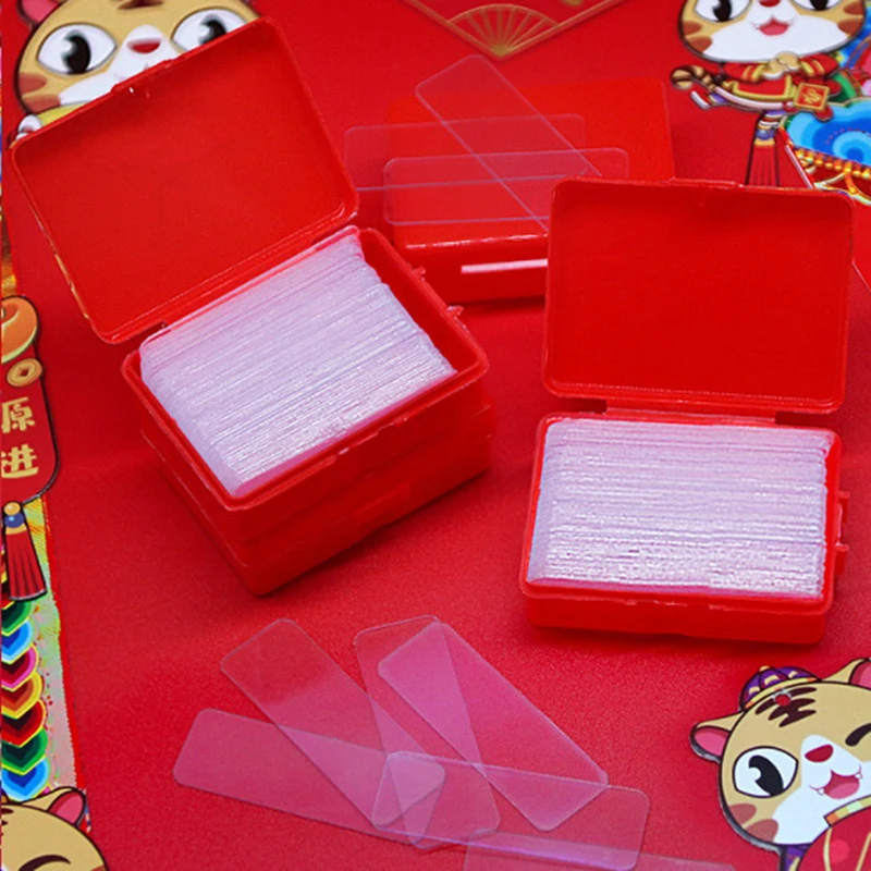 60pc/box Double Side Sticker Transparent Non-Marking Universal Adhesive Stickers