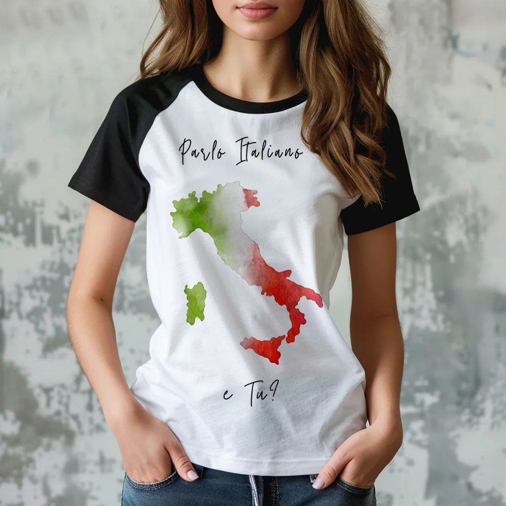 Italy t-shirts women funny t shirt girl funny comic harajuku clothes