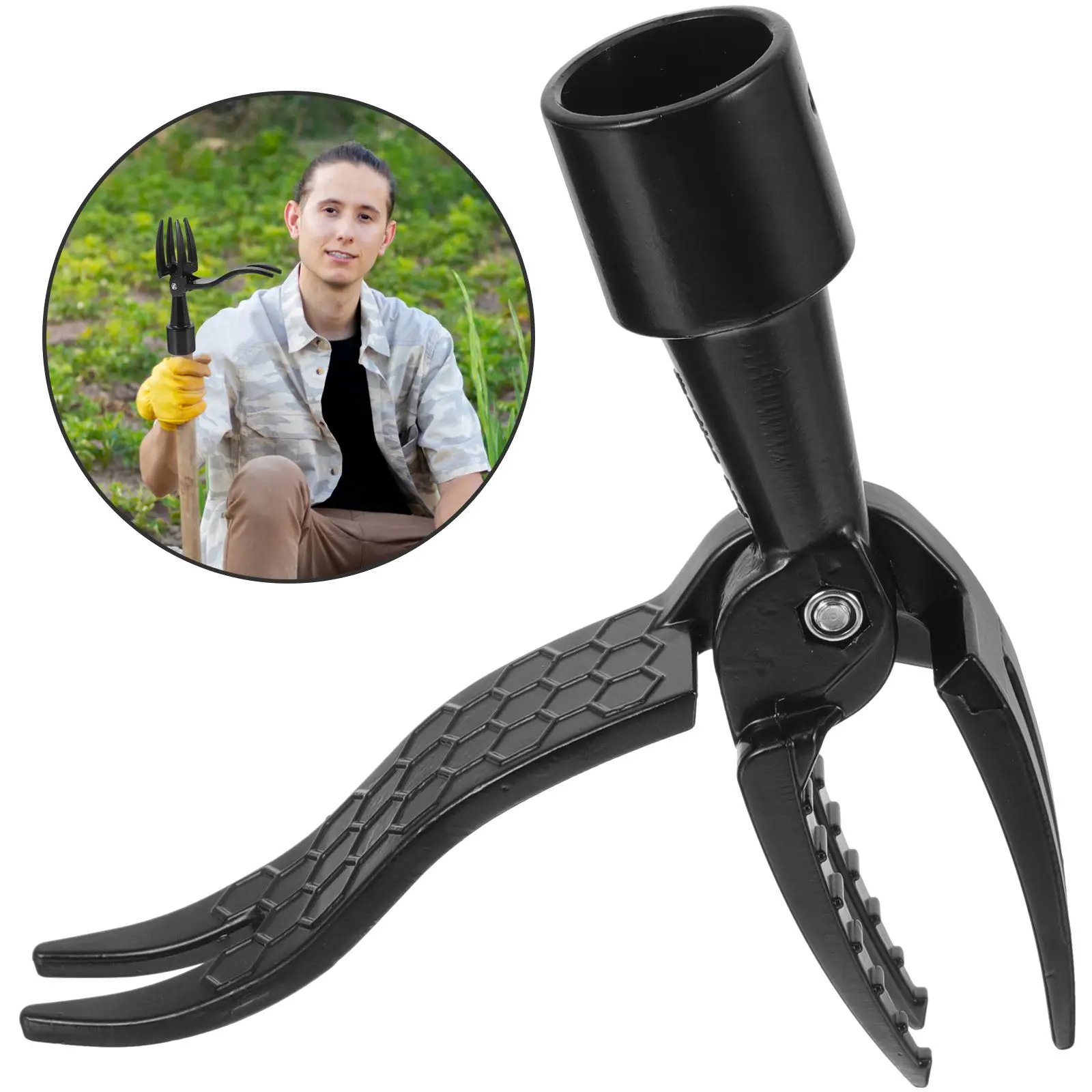 Weeding Fork Extractor Portable Garden Tool Cast Iron Plucking Cultivator Durable Extractor Helper