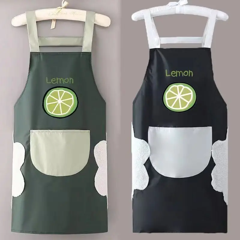 Apron for Home Kitchen Waterproof and Oil-proof Cute Fashionable Adult Apron