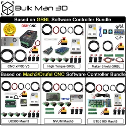 XPRO V5, High Current GRBL, Maker Shield GRBL (Standard Torque), UC300 Mach3, NVUM Mach3, STB5100 Mach3 CNC Controller Bundle