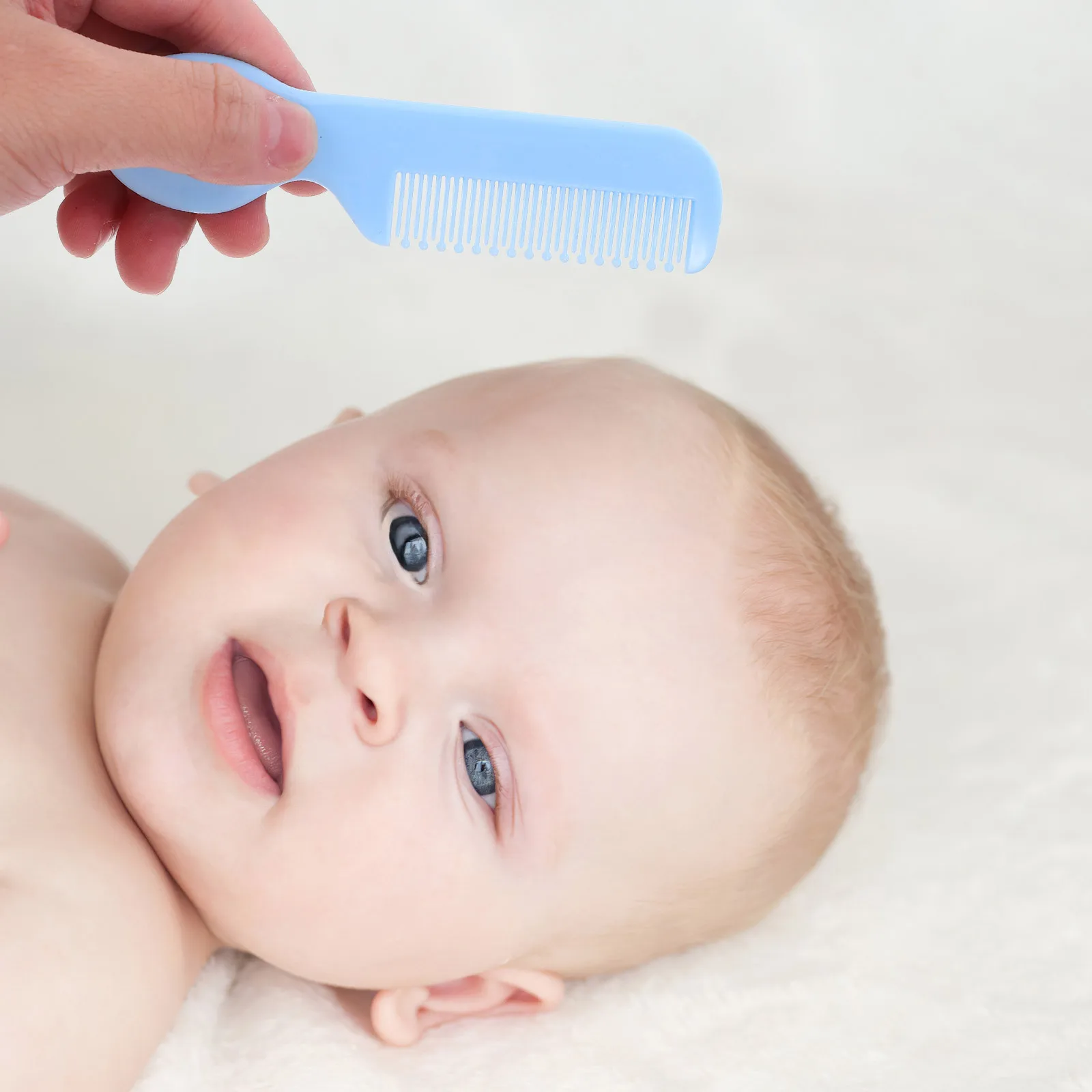 

8Pcs Baby Hair Comb Newborn Round Tooth Sensitive Scalp Infant Toddler Detangler Brush Lightweight Hair Care Grooming Kit