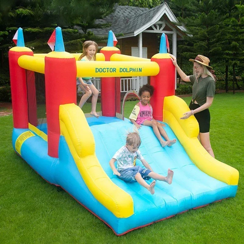 

Castle Children Trampoline Slide Indoor and Outdoor Trampoline Home Naughty Castle