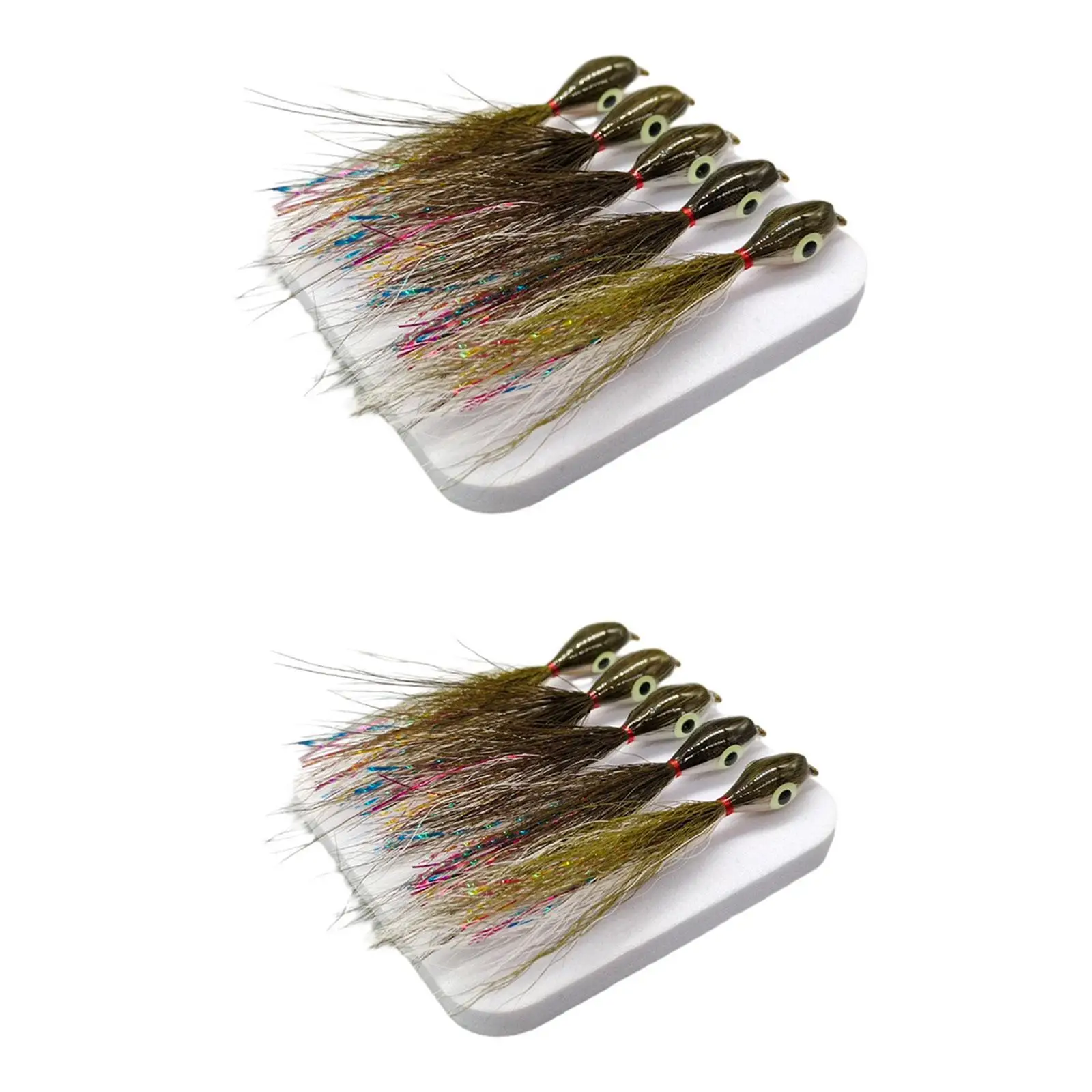 

5 шт. реалистичные приманки для ловли нахлыстом с крючками для Snapper Walleye Crappie