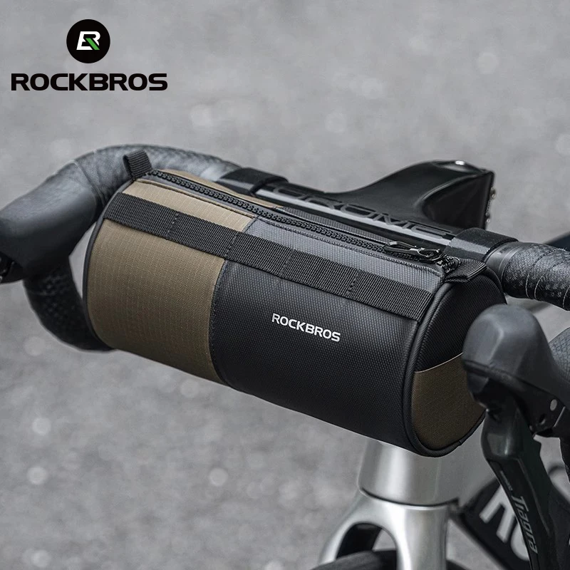 ROCKBROS Bicycle Handlebar Bag Reflective MTB Road Bike 1.7L High Capacity Storage Multifunctional Portable Bag Cycling Accessor