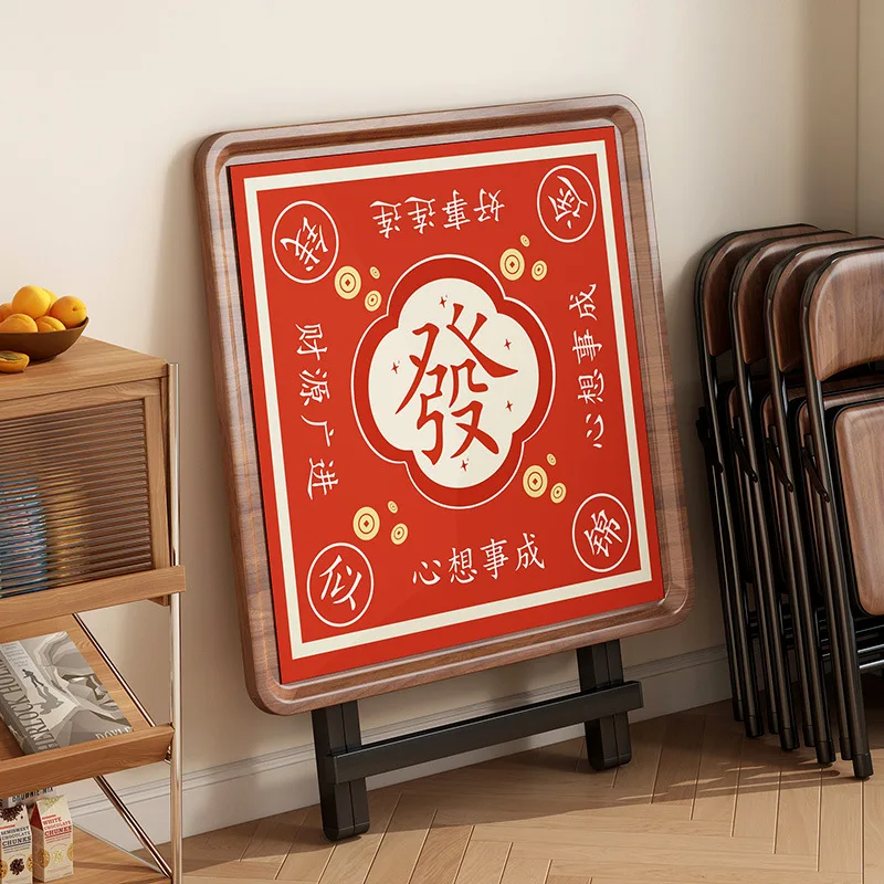 

Mahjong table, chess and card room, installation-free multi-functional chess and card table, dining table, dual-purpose integrat
