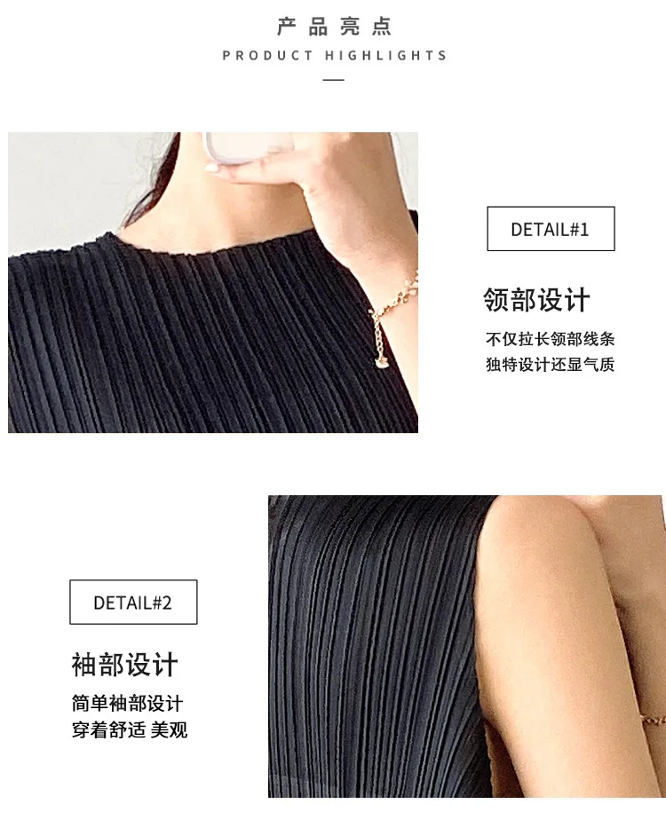 Miyake Plissiertes Kleid mit Farbblock-Design, Sommer 2025, Neues Modell mit Farbkollisions-Effekt, Locker Geschnittener A-Linien-Rock in Übergröße – Detail 2