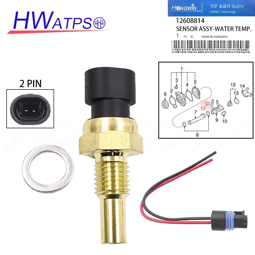 

Water Temperature Sensor & Wire Connector 12608814 For Buick Lucerne Rainier Cadillac Escalade Chevrolet Avalanche 8153693050