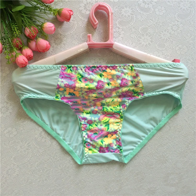 Men Silky Touch Briefs Fashion Sexy Printed Swim Underpants Sissy Comfortable Soft Briefs DJ Club Bar BF Private Party