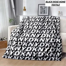 Fashion Art 3D Print D-Dkny Logo Family Gift Bedroom Sheet Outdoor Car Travel Camping Warm Cover Blanket Plush Sleeping Blanket