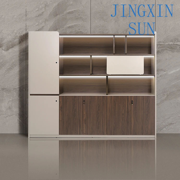 Luxury Executive Modern Office Storage Cabinet Customized Bookshelf Bookcase for Living Room Wooden Doll House Furniture