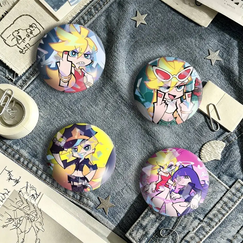Panty & Stocking with Garterbelt Brooch Metal Badge Brooch, Fashion Decorative Pins for Hat Bag Clothing Decoration Gift