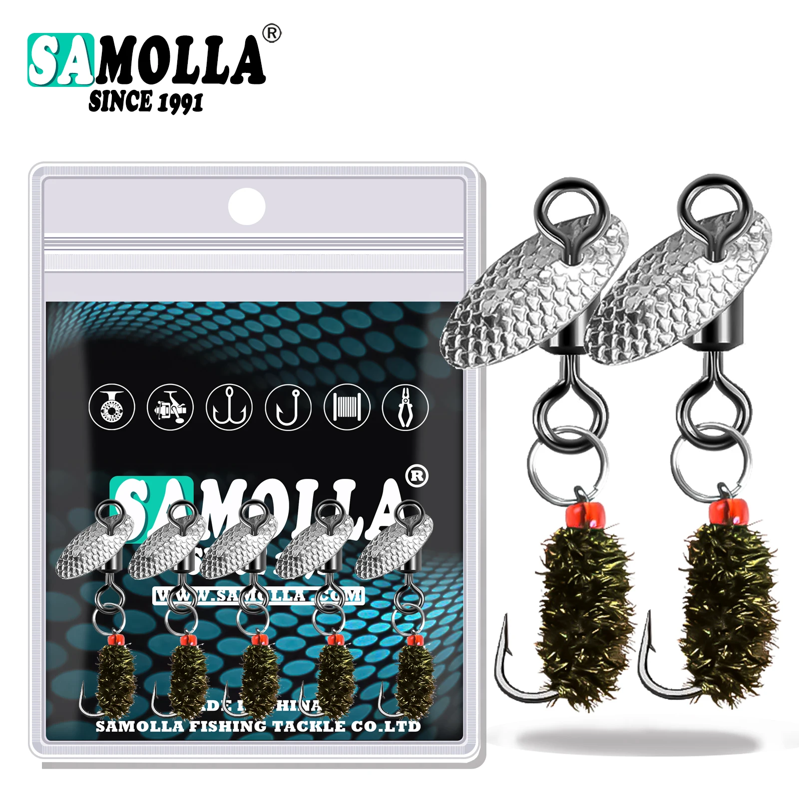 Fliegenfischen Fliegen Köder 5 teile/beutel Spinnerbaits Löffel Scud Fly Für Forelle Fliegenbinden Angeln Streamer Binden Künstliche Köder Spinner