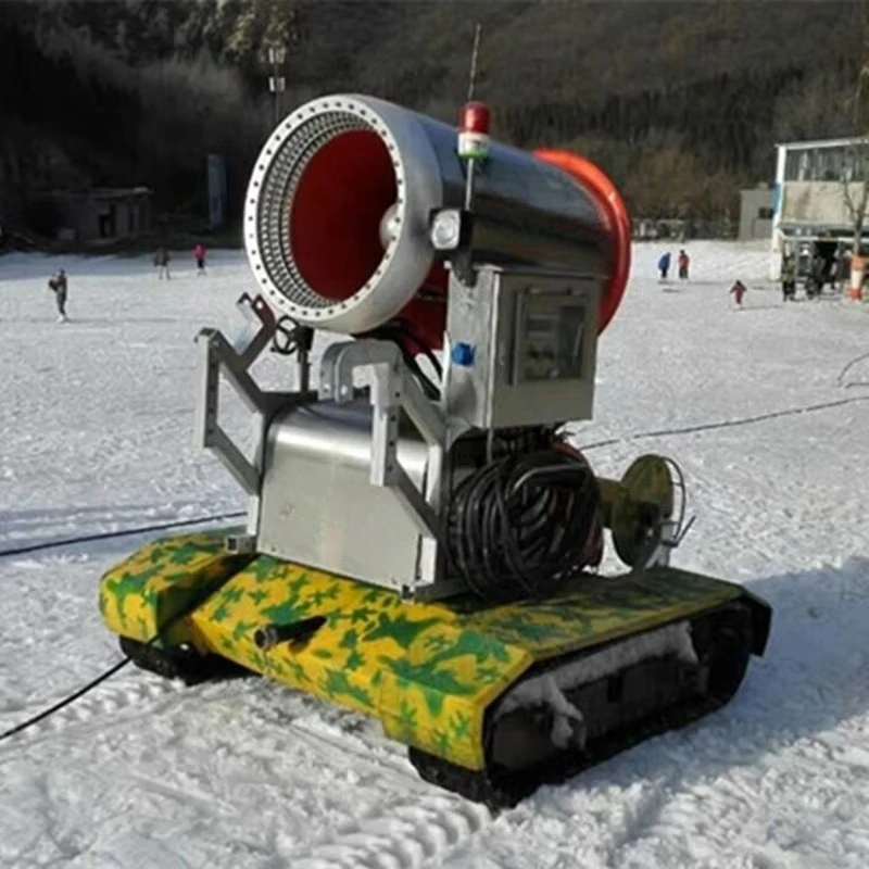 Artificial Snow Flake Ice Maker Machine Outdoor Ski Resort Winter Park Cannon Fan Snowmaker Shed