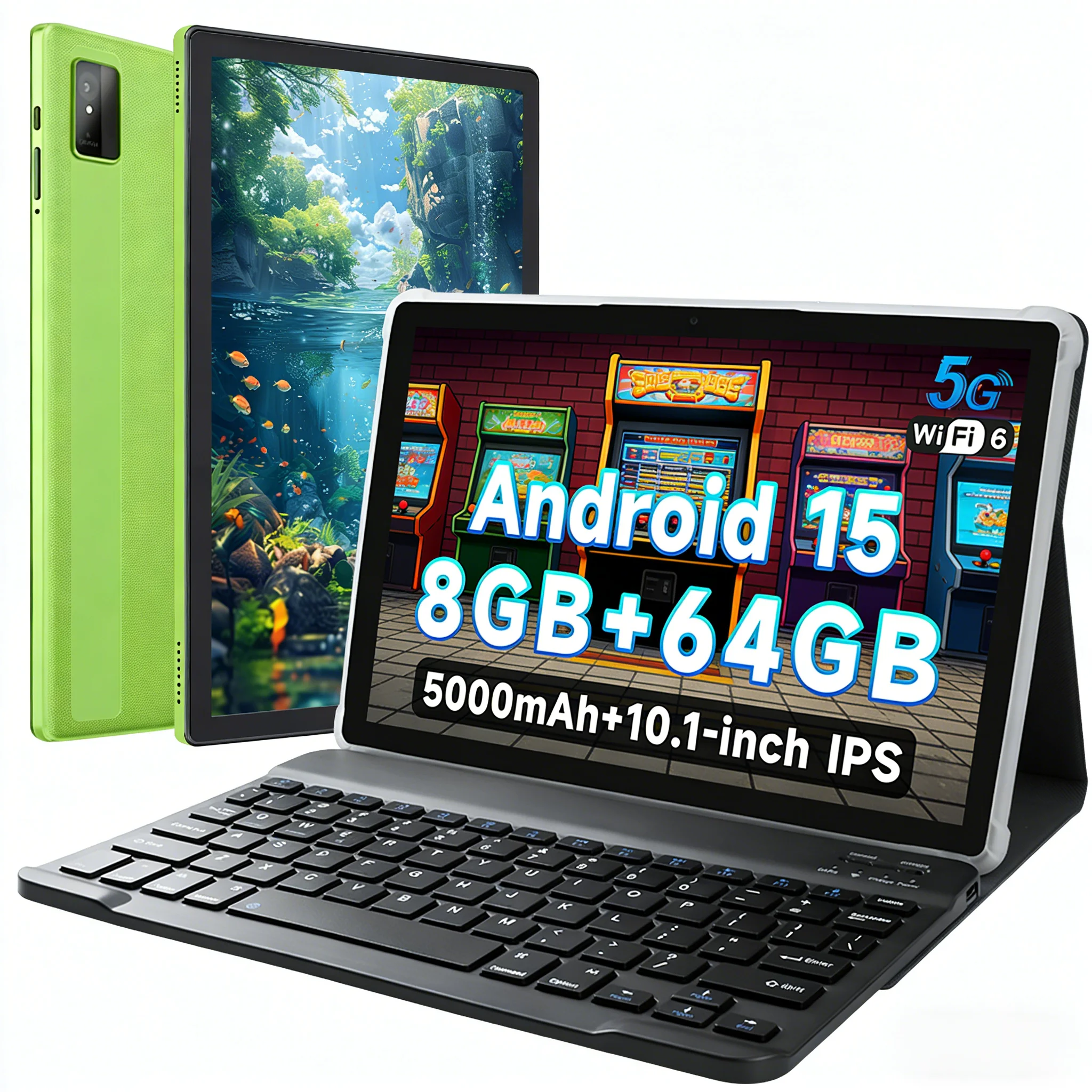 2026 New 10 Inch Android 15 Tablet 8GB+64GB Allwinner A537 Octa Core 1280*800 IPS Display 5000mAh Battery Kids Learning Tablet
