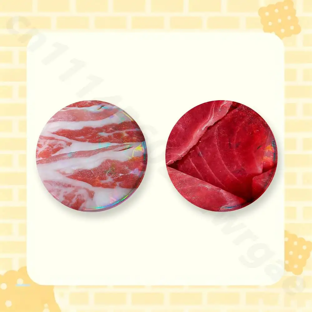 Funny Meat Design 2 Pieces Set Badge Set Fashion Brooches for Women Men Backpack Accessory Bag Badge