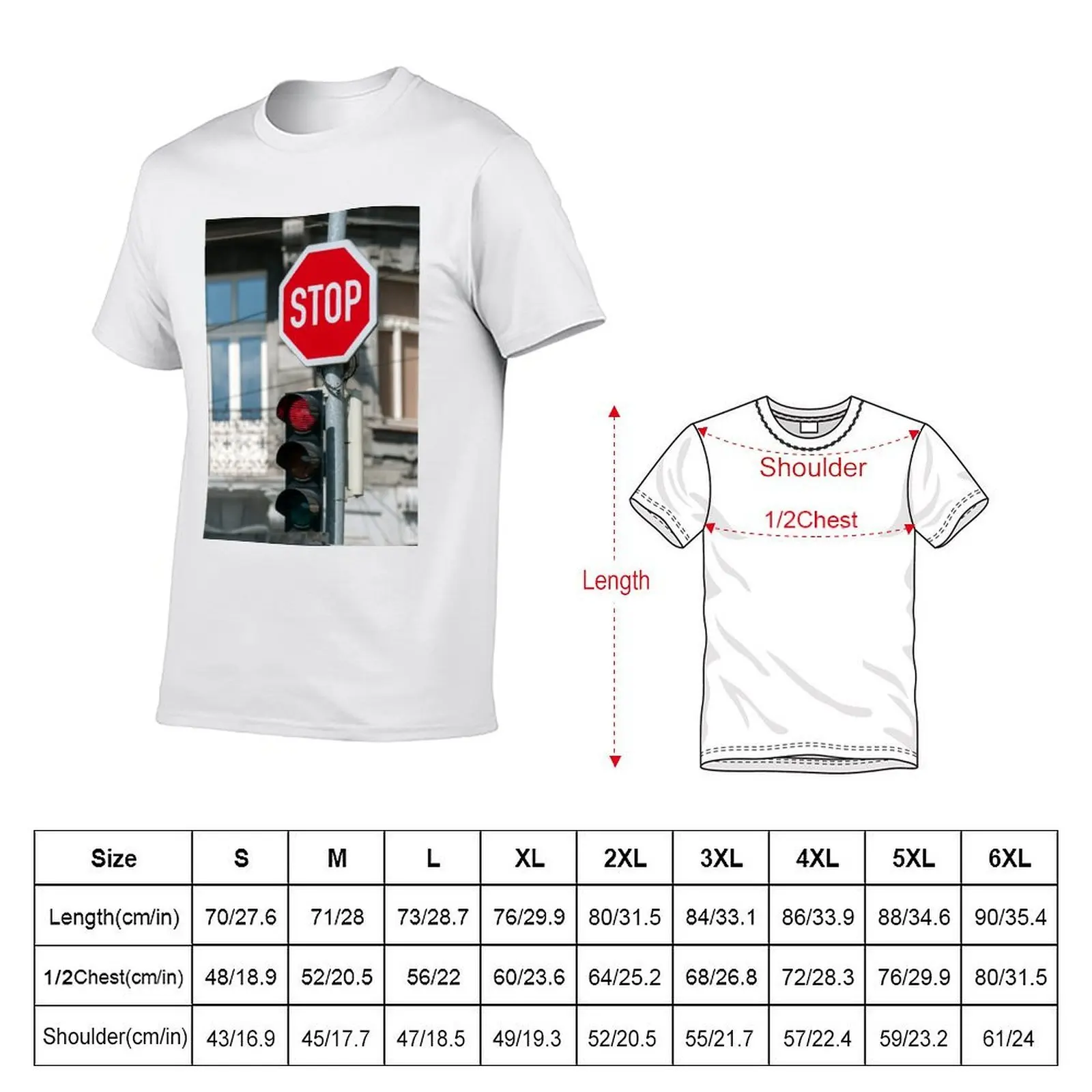 Red traffic light. T-Shirt shirts graphic tees cotton graphic tees designer t shirt men