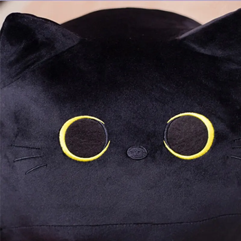 Kawaii Black Cat 20cm peluche bambola di alta qualità grassoccio animale gattino farcito regali morbidi per ragazzi ragazze amici decorare bambini