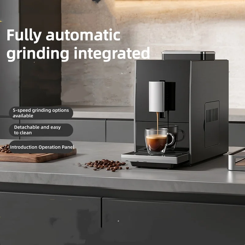 #￥Automatic Espresso Machine with Smart Color Touch Screen, Built-in Burr Grinder & Milk Frother,20Bar Pressure Coffee Maker for