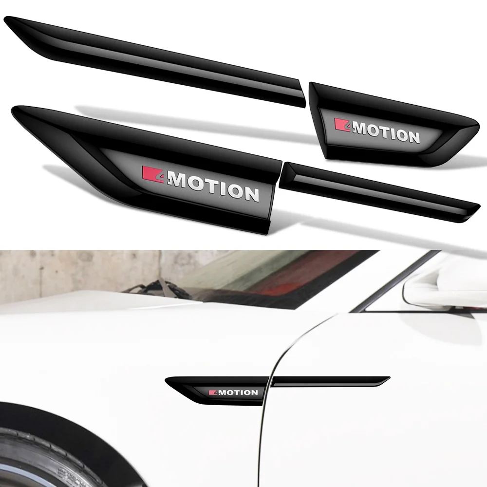 

For VW Fender Sticker 1Set Black 4MOTION Wing Side Sticker Christmas Decals For VW Volkswagen Tiguan Rline 4Motion Car Styling