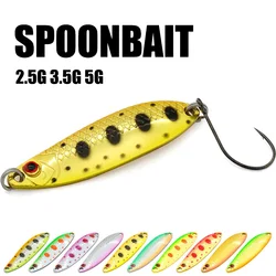 Metal Spoon Fishing Lures 2.5g 3.5g 5g Metal Jig Pesca Micro lures Sequins For River Stream Freshwater Bass Pike Trout