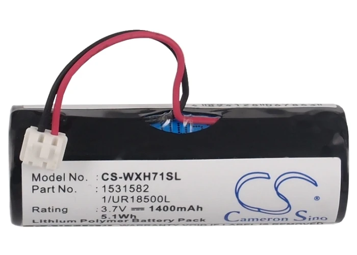 Shaver Battery 3.7V/1400mAh 1531582, 1/UR18500L for Wella Xpert HS71, HS71 Profi, Xpert HS75