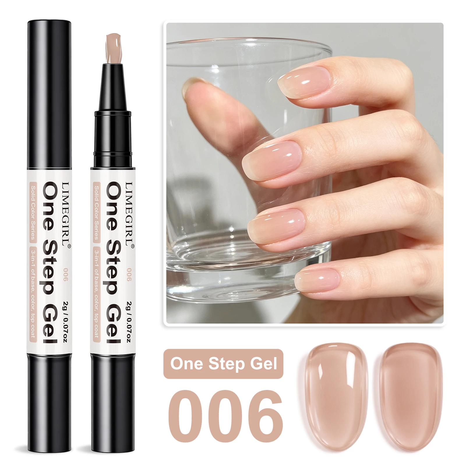 LIMEGIRL 48 Farben Gel-Nagellackstift, 3-in-1-Gel-Nagellack, schnell trocknender, langlebiger Graffiti-Malpinsel für Reisen im Freien