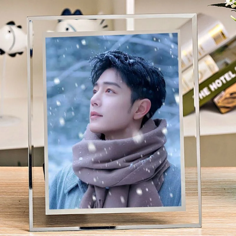 Xiao Zhan Photo With Frame Xiaozhan Guwei Photos Guwei Peripheral Picture Frame Posters Wall Stickers for Desk Decoration