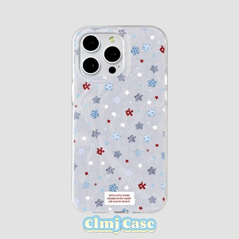 Colorful Star Silicone Phone Case for iPhone Models