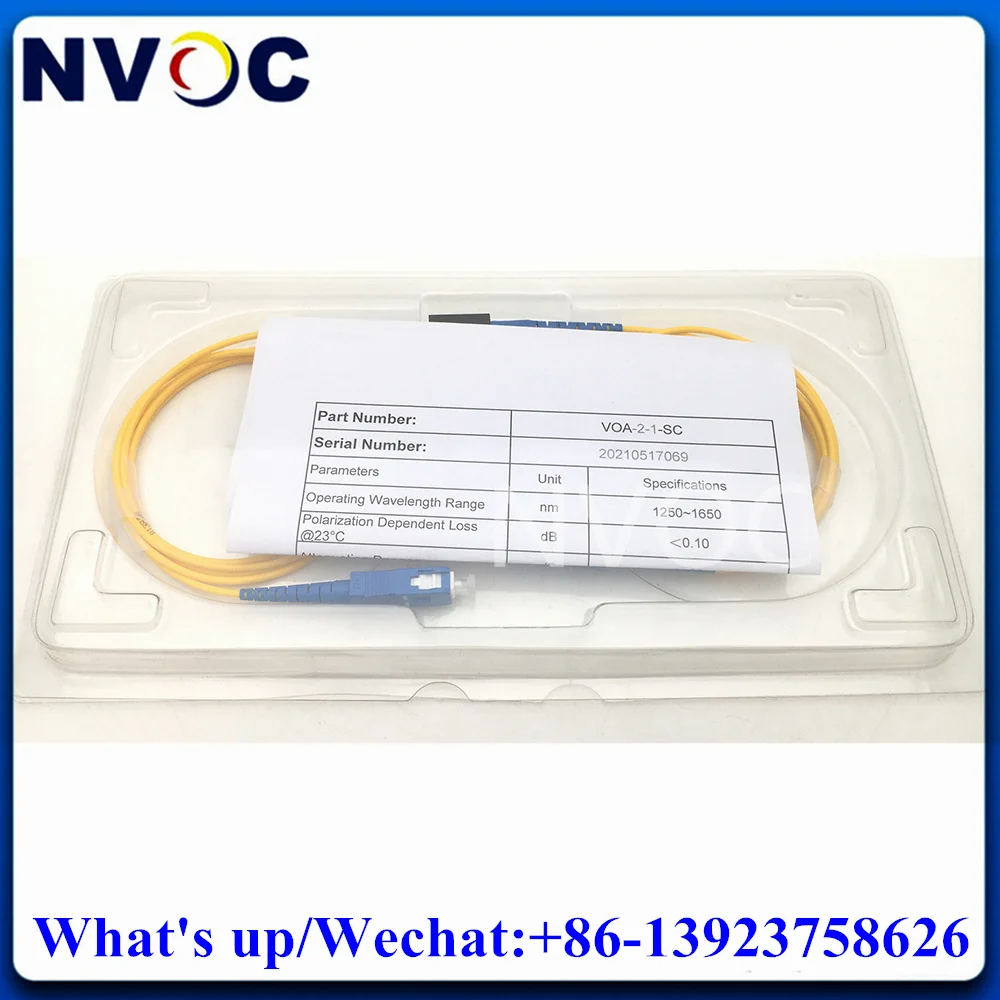 Fiber Mechanical Adjustable Single Mode Attenuator 0-60dB with 2.0mm 1M Yellow PVC Output/Input Cable,SC/FC/ST/LCUPC Connector