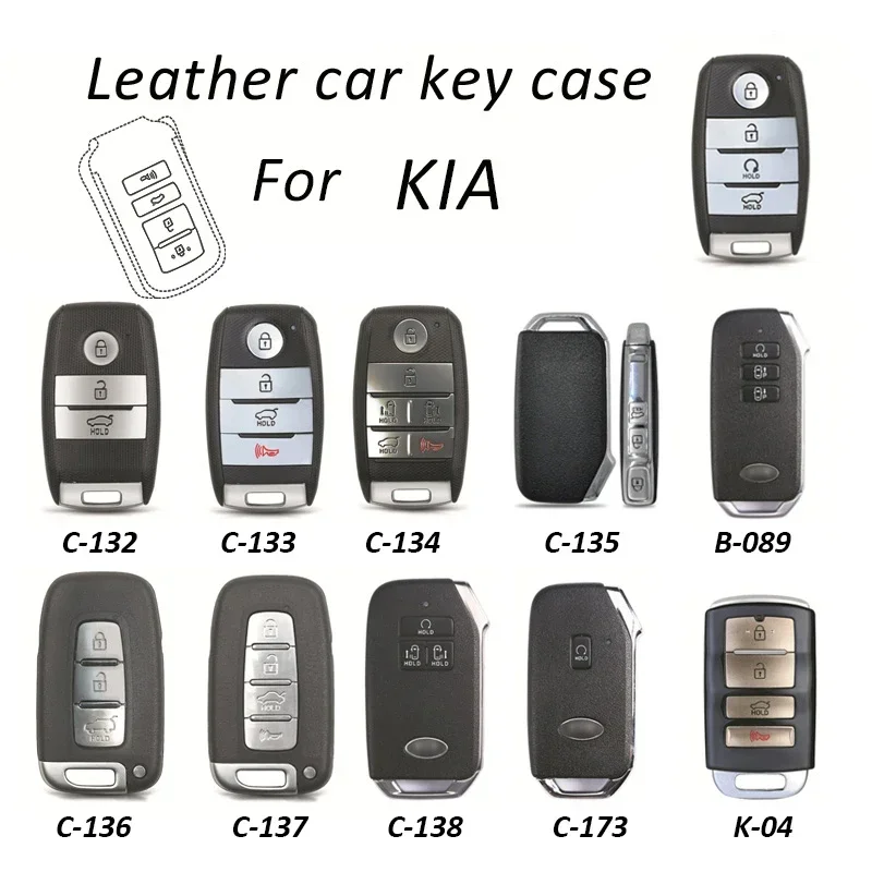 

Leather Car Key Case Key Cover for KIA Seltos K2 K3 K4 K5 KX3 KX5 KX7 Sportage Sportage R RIO Carnival Carens Sorento L Cadenza