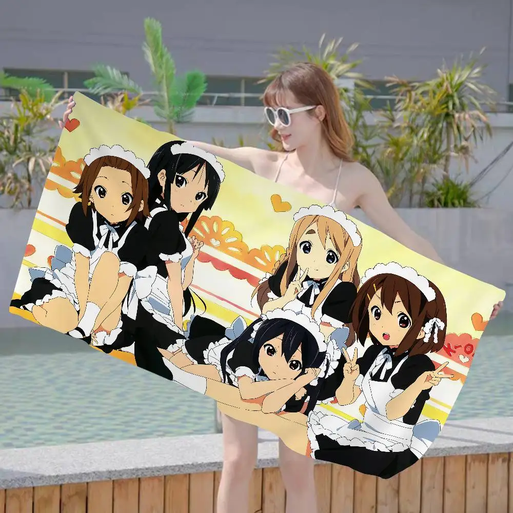 Anime K-On Microfiber Blanket Quick Drying Beach Towels Oversized Printing Super Absorbent Pool Towel Blanket
