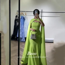 Aileen Mermaid Gala Dresses Woman Eid Al-fitr Long Wedding Party Dress Women Elegant Luxury Shawl Shiny Green Sexy Evening Gown