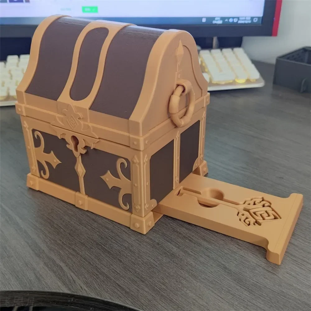 3D Printed Large Unopenable Mechanism Treasure Chest Mystery Box for Christmas Gift Box Desktop Decoration