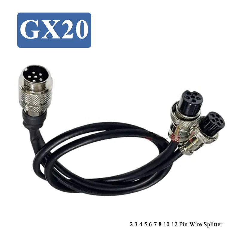 

Разъем Y-типа GX20 Разветвитель кабеля GX20 2 3 4 5 6 7 8 10 12-контактный провод Промышленная удлинительная линия от 1 до 2 мужчины к женщине