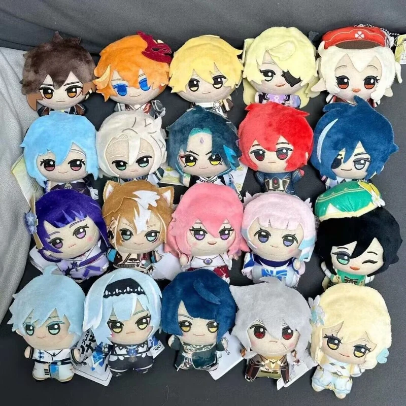 10CM Impact Plush Pendant Tartaglia Zhong Li Kokomi Eula Raiden Shogun Plushie Toy Keychain Backpack Stuffed Doll Decoration