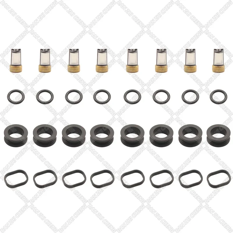 

8 комплектов для FJ415 для 94-97 для Toyota Celica 1.8L I4 Geo 23250-16160 Комплект для ремонта топливных форсунок Фильтры Orings Уплотнительные втулки