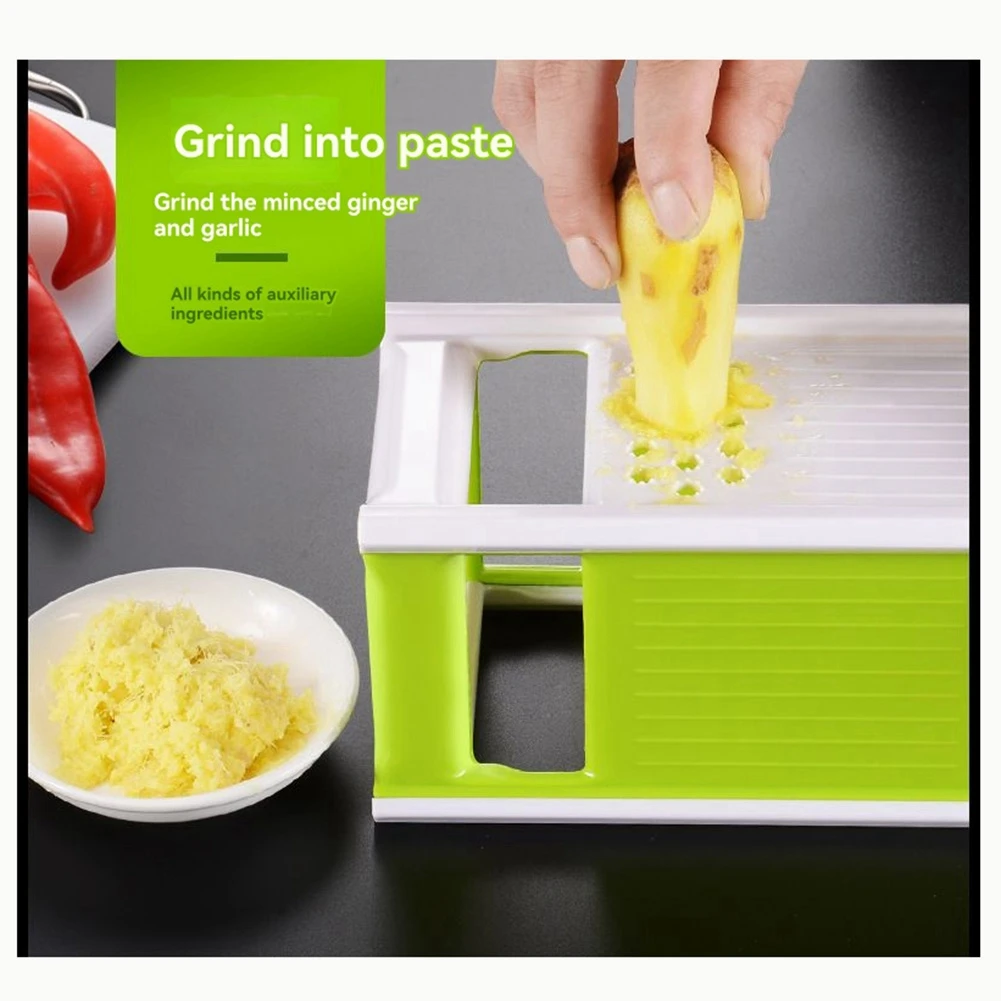 Five-in-One Ulti-Functional Vegetable Cutter Four-Sided Square Shredder Home Kitchen Hand-Protection Shredder and Slicer