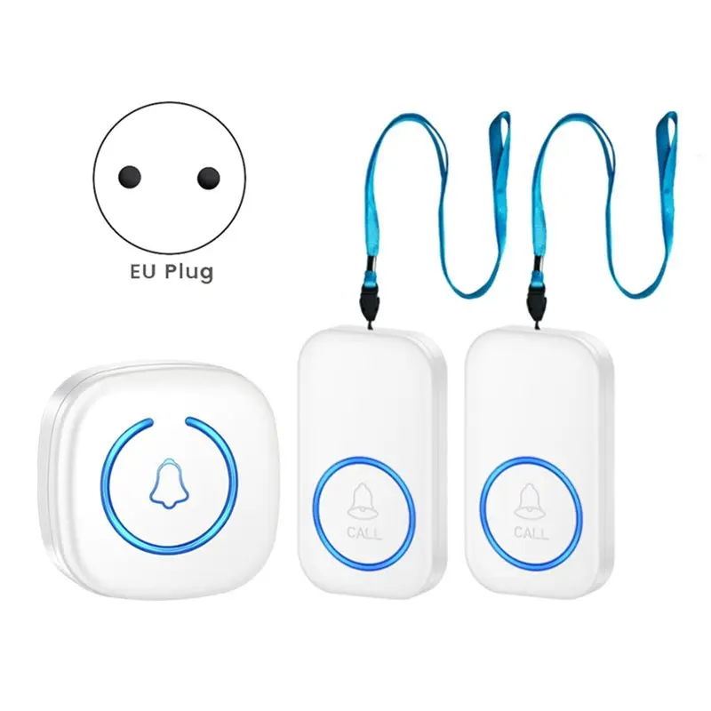 【BRILLIANT 】EU Plug Wireless Lanyard Button Pager Emergency SOS Call Button For Kids Elderly Alert System