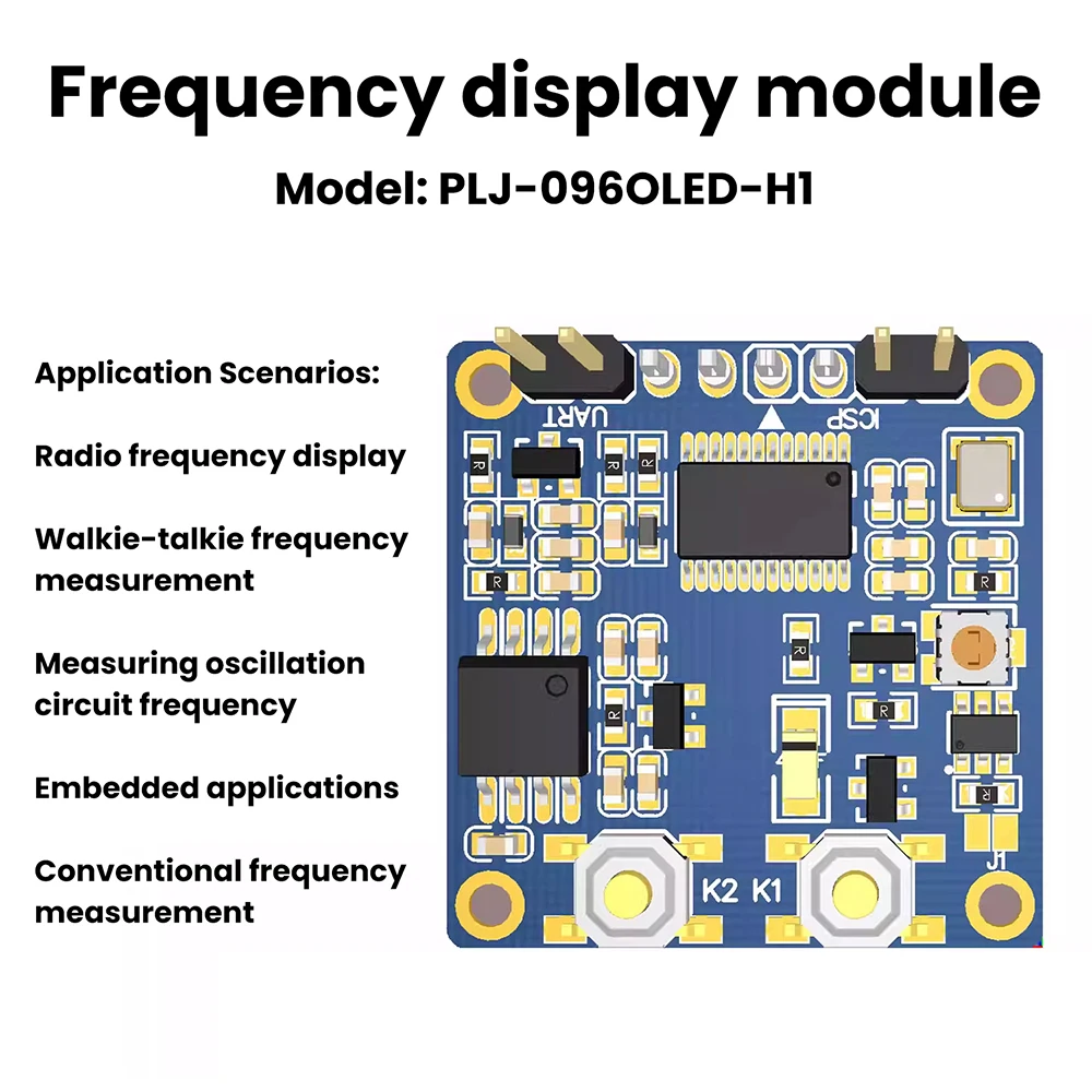 

Радиочастотный измеритель частоты 20 МГц-2,7 ГГц, широкодиапазонный цифровой тестер сигналов с 0,96-дюймовым OLED-дисплеем для радиостанций